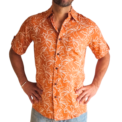 Guayabera Terracotta Flow