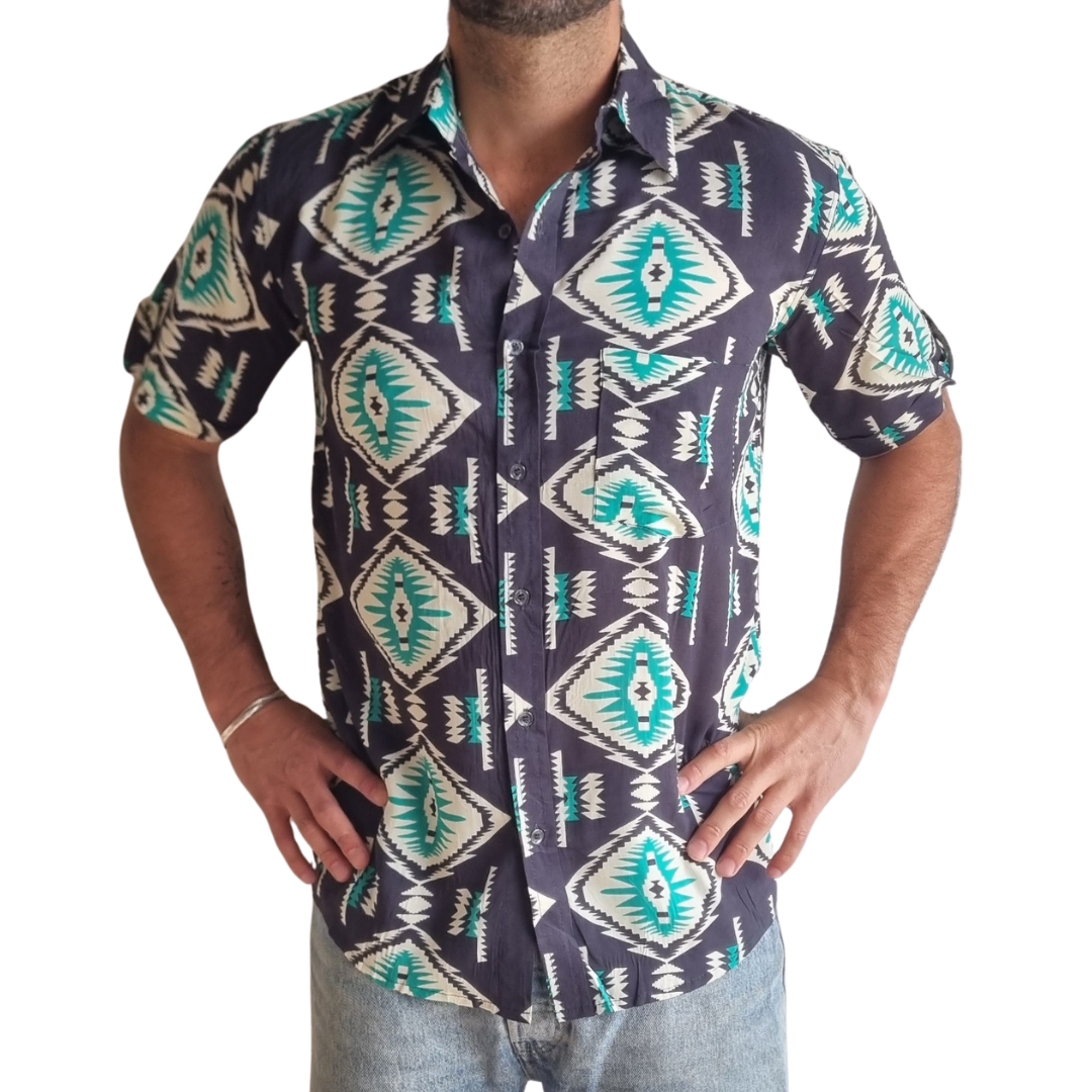 Guayabera Aztec Tide