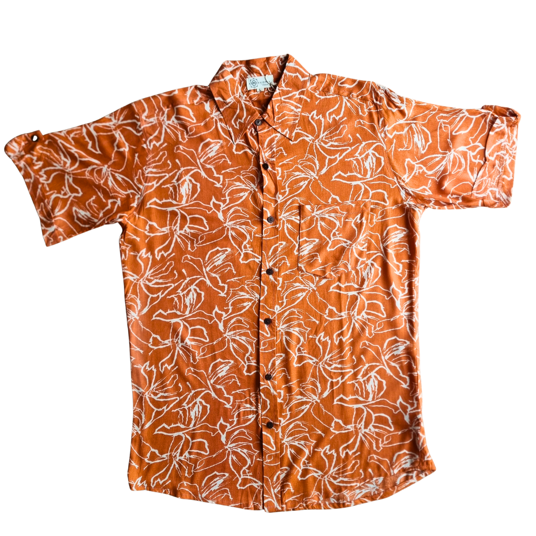 Guayabera Terracotta Flow