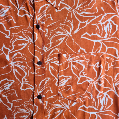 Guayabera Terracotta Flow