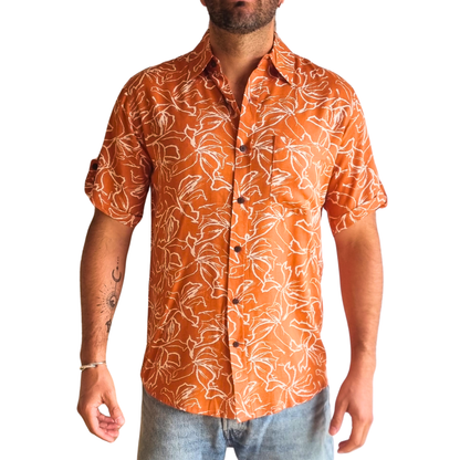 Guayabera Terracotta Flow