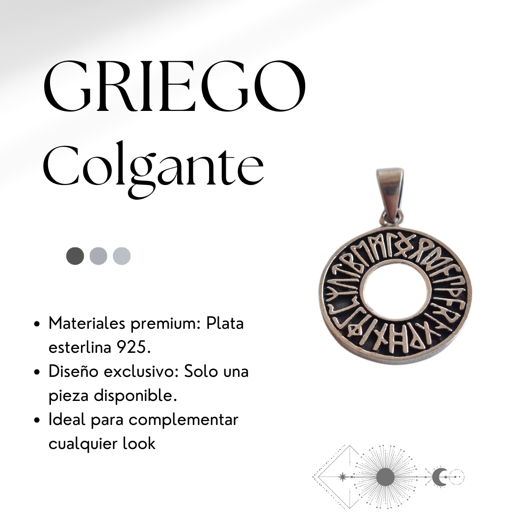 Colgante Griego Plata 925